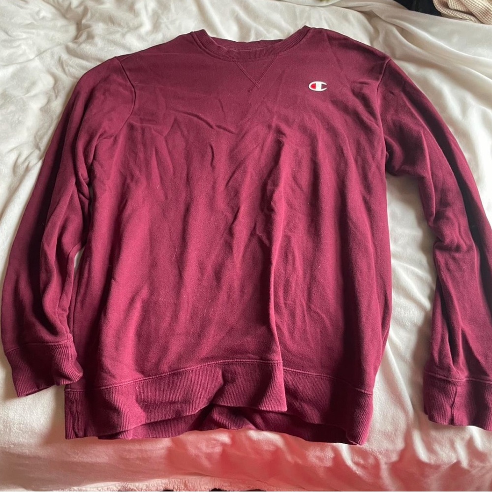 Champion Men's Burgundy Crewneck Sweater